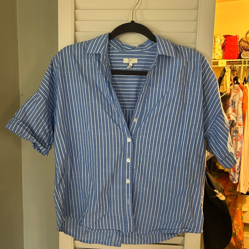 Joie Blue Striped Shirt